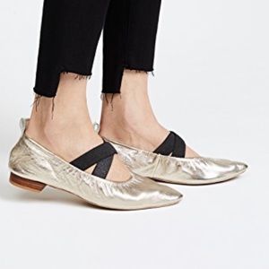 Free People size 38 metallic flats